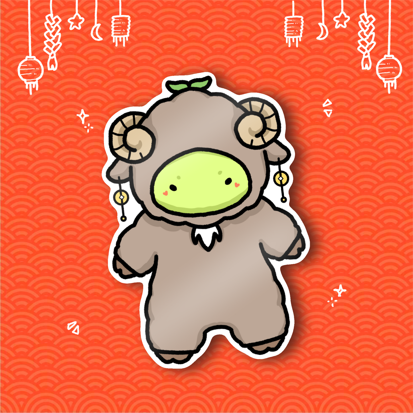 "year of the goat" sticker