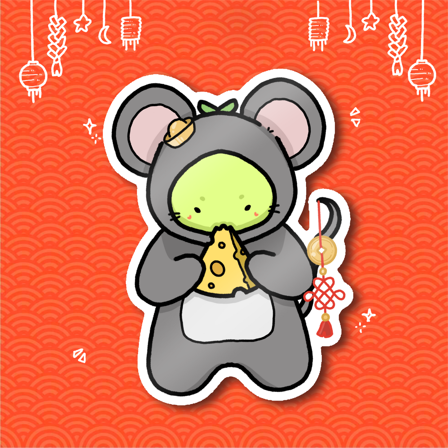 "year of the rat" sticker