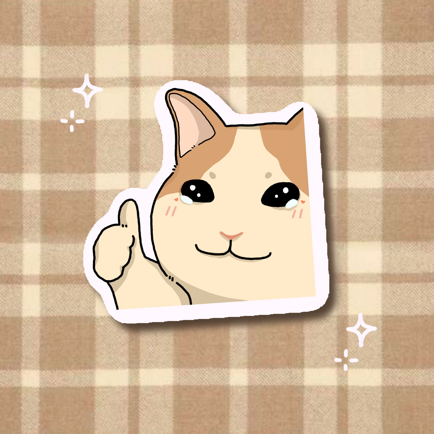 "thumbs up cat" sticker