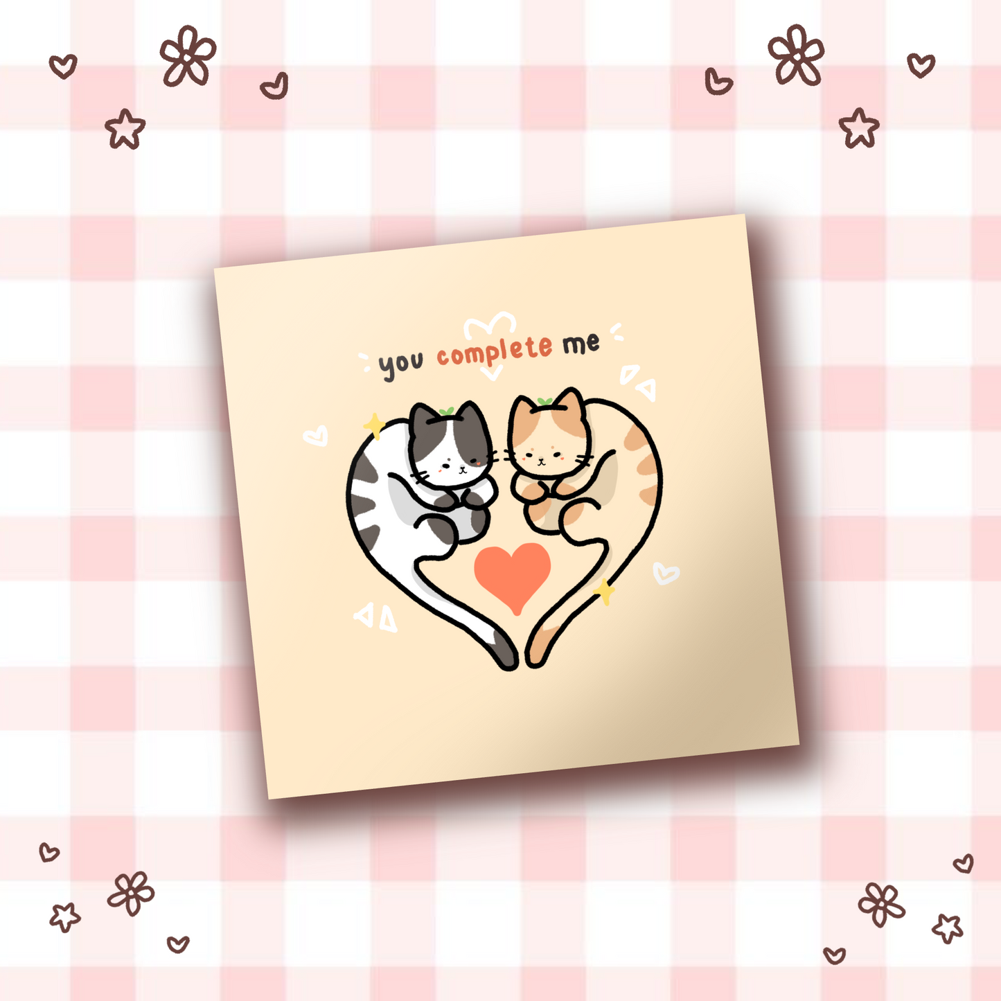 "you complete me" print