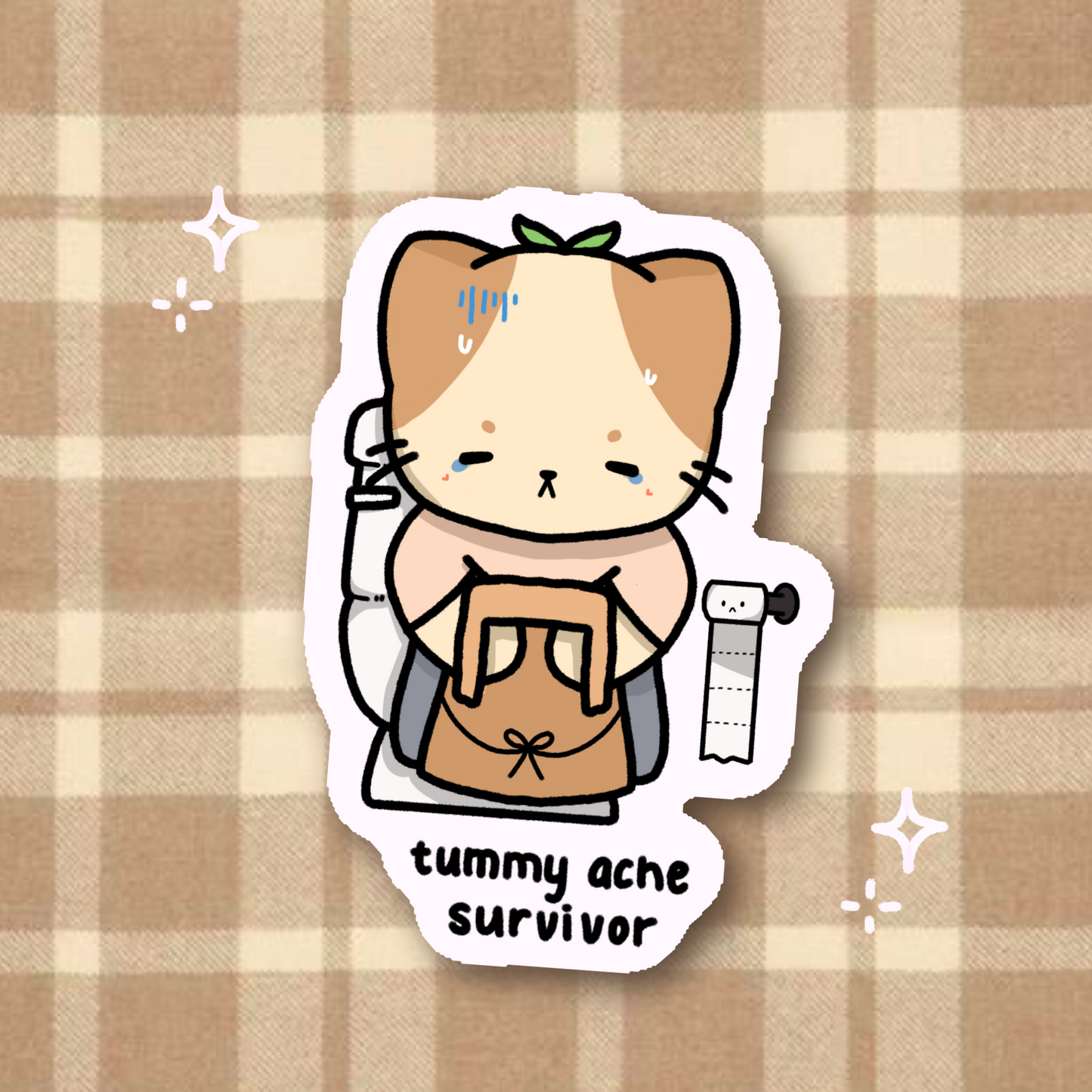 "tummy ache survivor" sticker